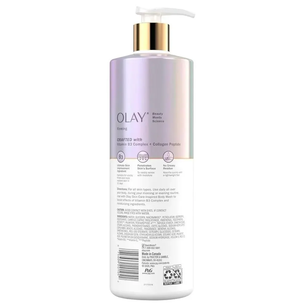 Olay Body Lotion for Women, Firming with Collagen Peptides Serum, 17 fl oz